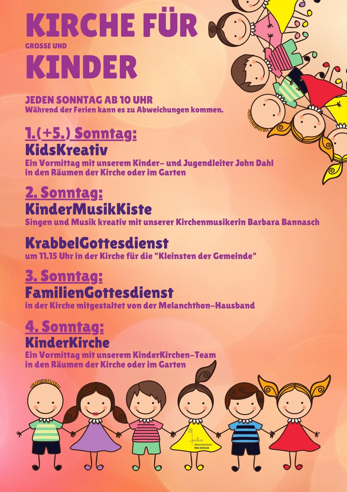 Read more about the article Jeden Sonntag – Kirche für Kinder
