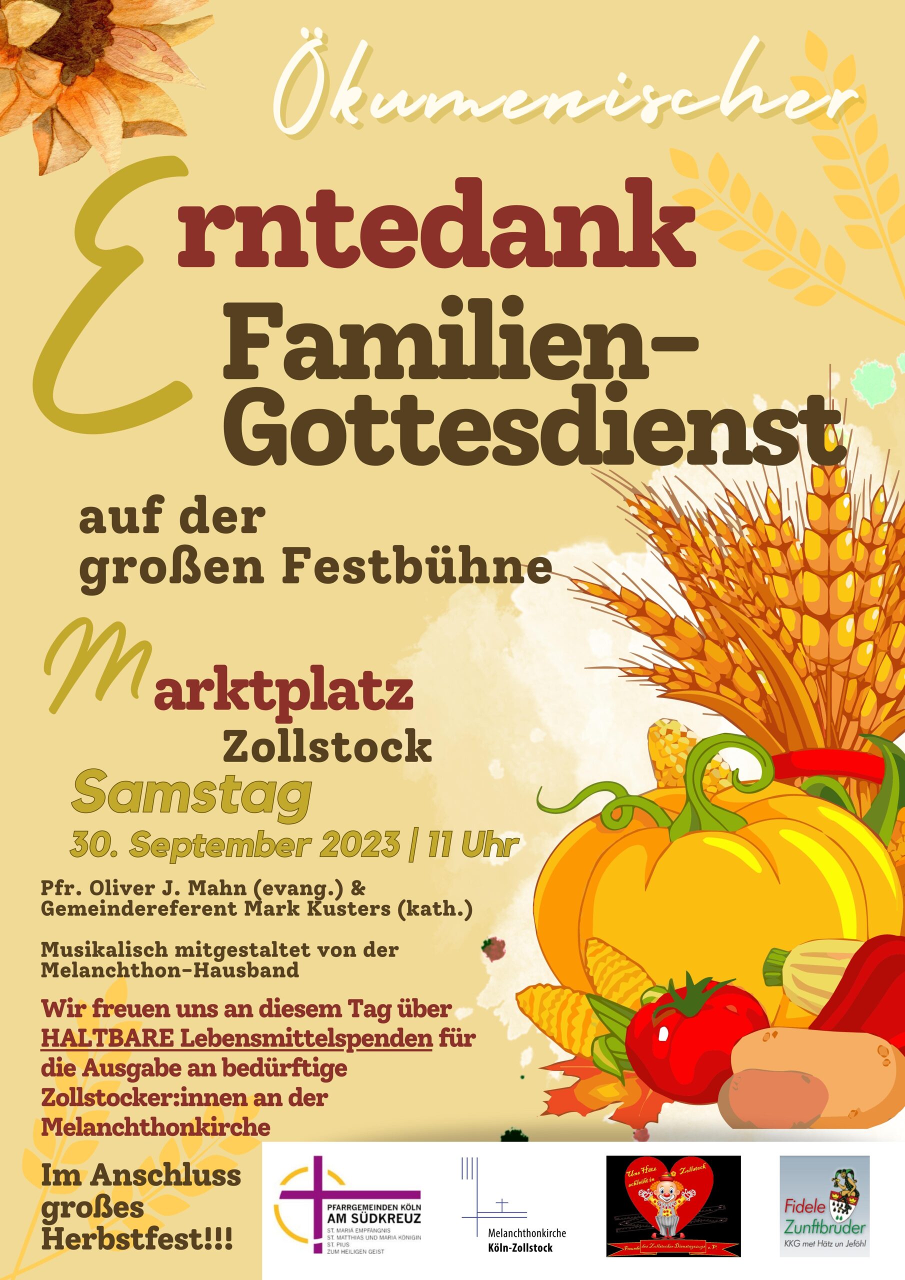 Read more about the article Ökumenischer Erntedank-Familiengottesdienst | 30.09. um 11 Uhr