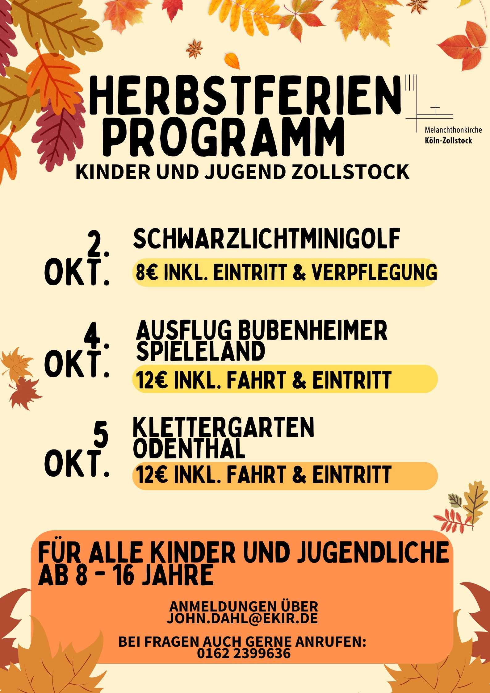 Read more about the article Herbstferientage für Kinder & Jugendliche