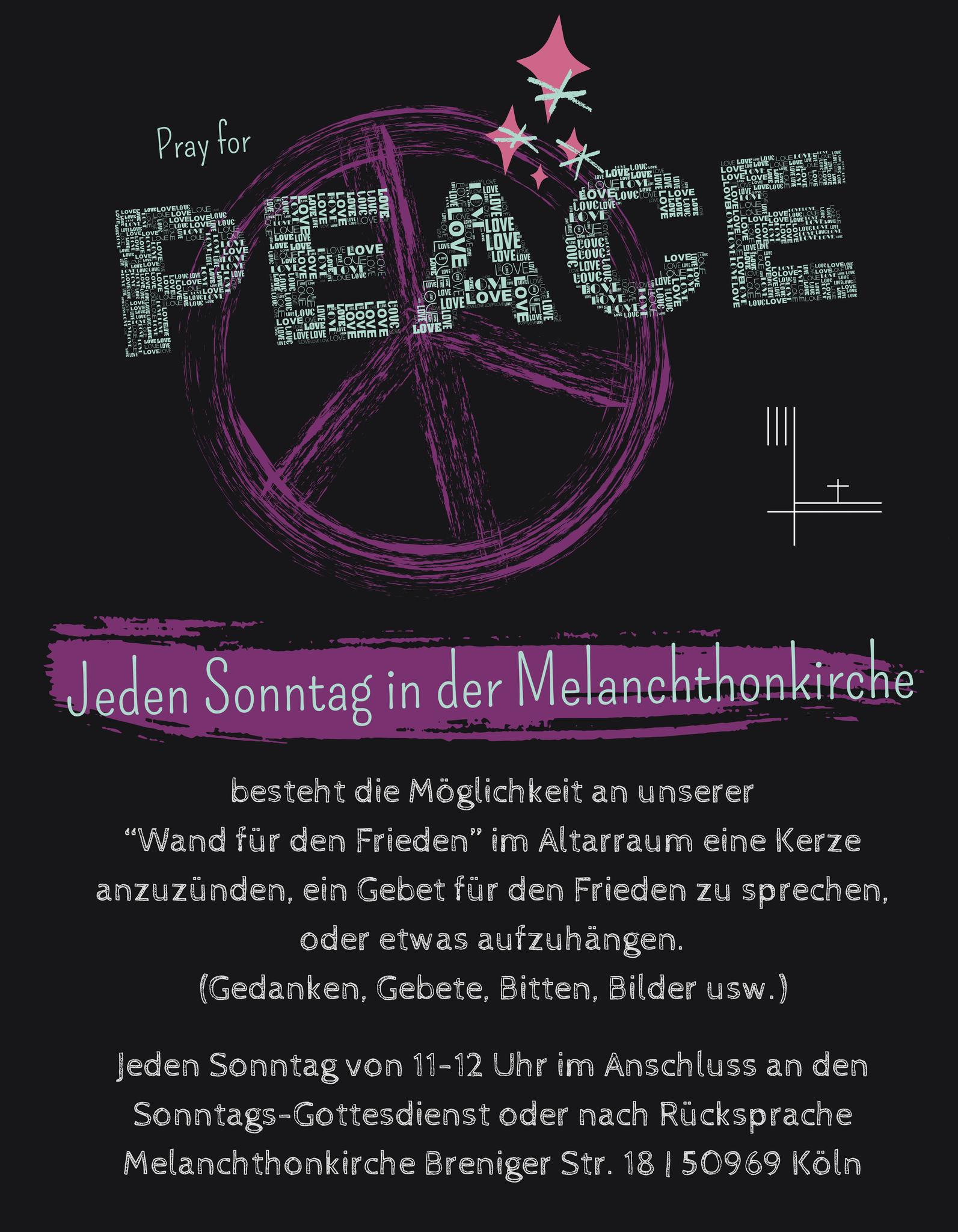 You are currently viewing Peace | jeden Sonntag in der Melanchthonkirche