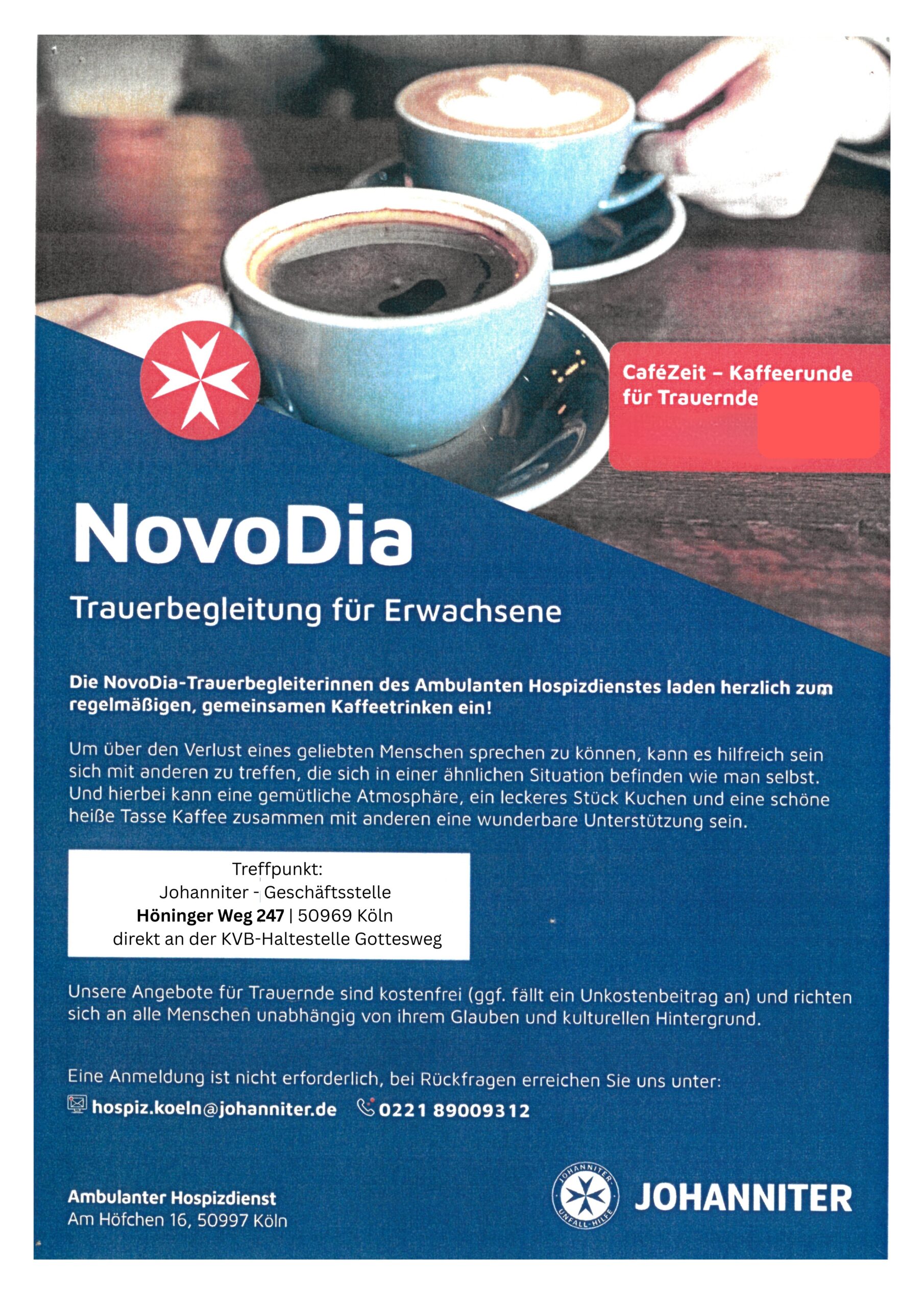 Du betrachtest gerade Johanniter Trauercafé | Trauerbegleitung für Erwachsene