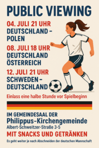 Mehr über den Artikel erfahren Public Viewing EM der Fußballfrauen | Ev. Gemeinde Raderthal