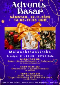 Mehr über den Artikel erfahren Voradventlicher Basar | Sa., 22.11., 14-17:30 Uhr