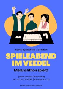 Mehr über den Artikel erfahren Melanchthon spielt! | Do., 23.04. | ab 18 Uhr | ohne Anmeldung