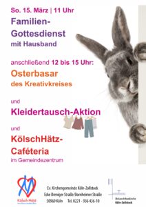 Mehr über den Artikel erfahren Freue Dich! | Familiengottesdienst, Osterbasar & Kleidertausch | 15.03.