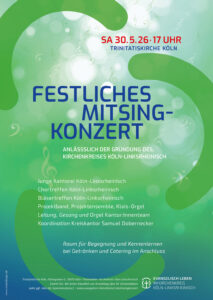 Mehr über den Artikel erfahren Festliches Mitsingkonzert | 30.05. um 17 Uhr | Trinitatiskirche