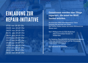 Mehr über den Artikel erfahren Reparieren statt wegwerfen | Philippuskirche Raderthal