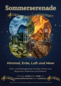 Mehr über den Artikel erfahren Sommerserenade | Chorkonzert für alle | Sa., 20.06. um 15:30 Uhr