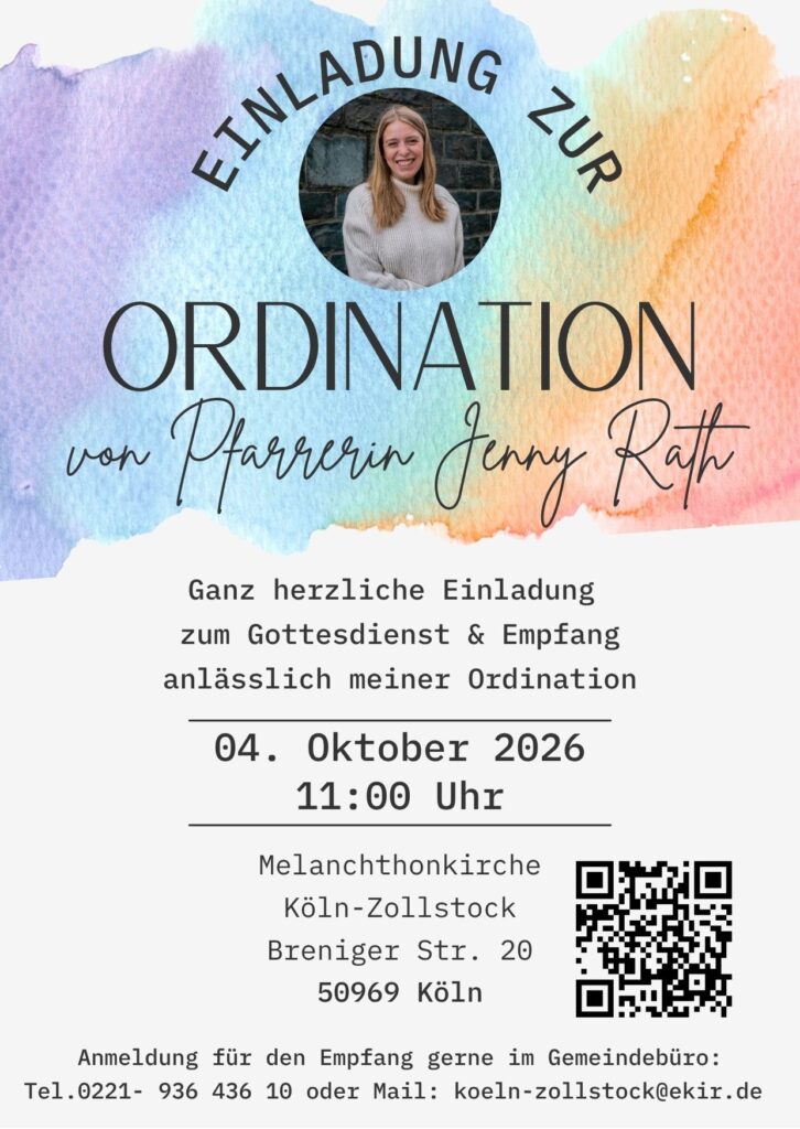 Ordinationsgottesdienst & Empfang für Pfarrerin Jenny Rath
