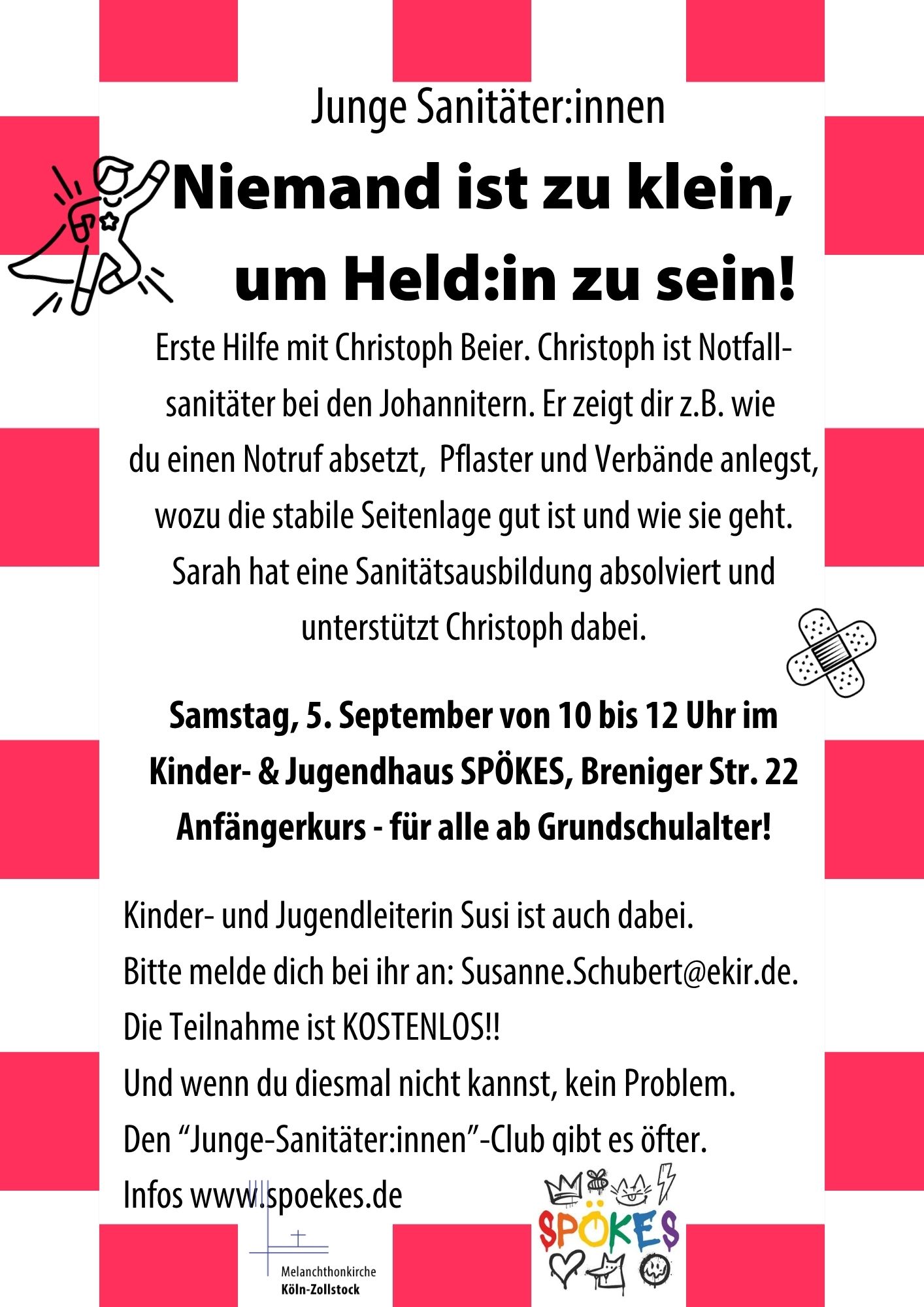 Du betrachtest gerade 1. Hilfe-Kurse für Kinder | 05.09. im SPÖKES